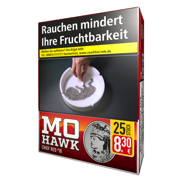 Mohawk Classic Red Big 8 x 25 Zigaretten Mohawk Classic Red Big 8 x 25 Zigaretten
